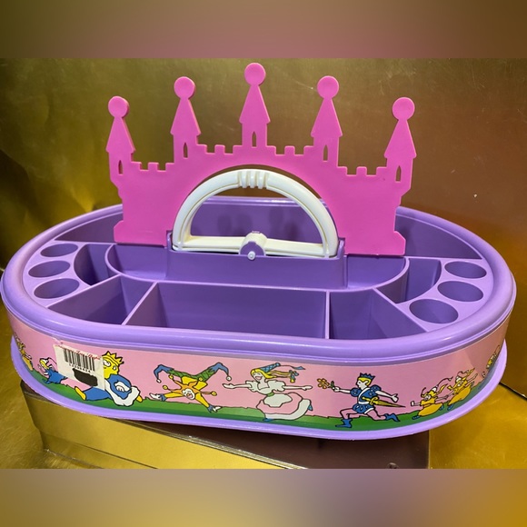 LITTLE PRINCESS VTG 90’s ACCESSORY ORGANIZER HAIR & JEWELRY CASE BY COSMEPAK - Picture 5 of 11